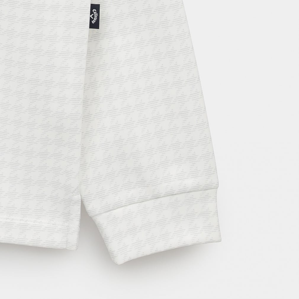 キャロウェイ ゴルフウェア 半袖シャツ 秋 冬 千鳥プリント裏起毛長袖