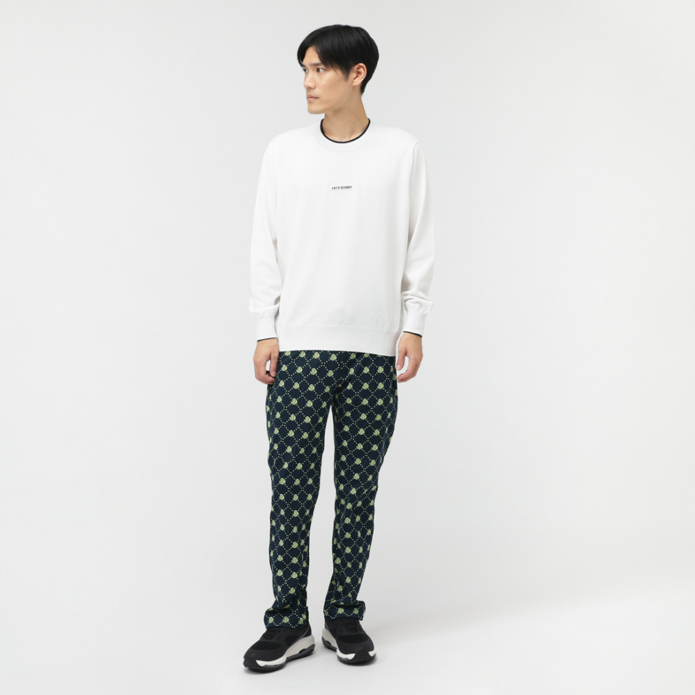 ジャック バニー ゴルフウェア 長袖セーター 秋 冬 16G クルーネック