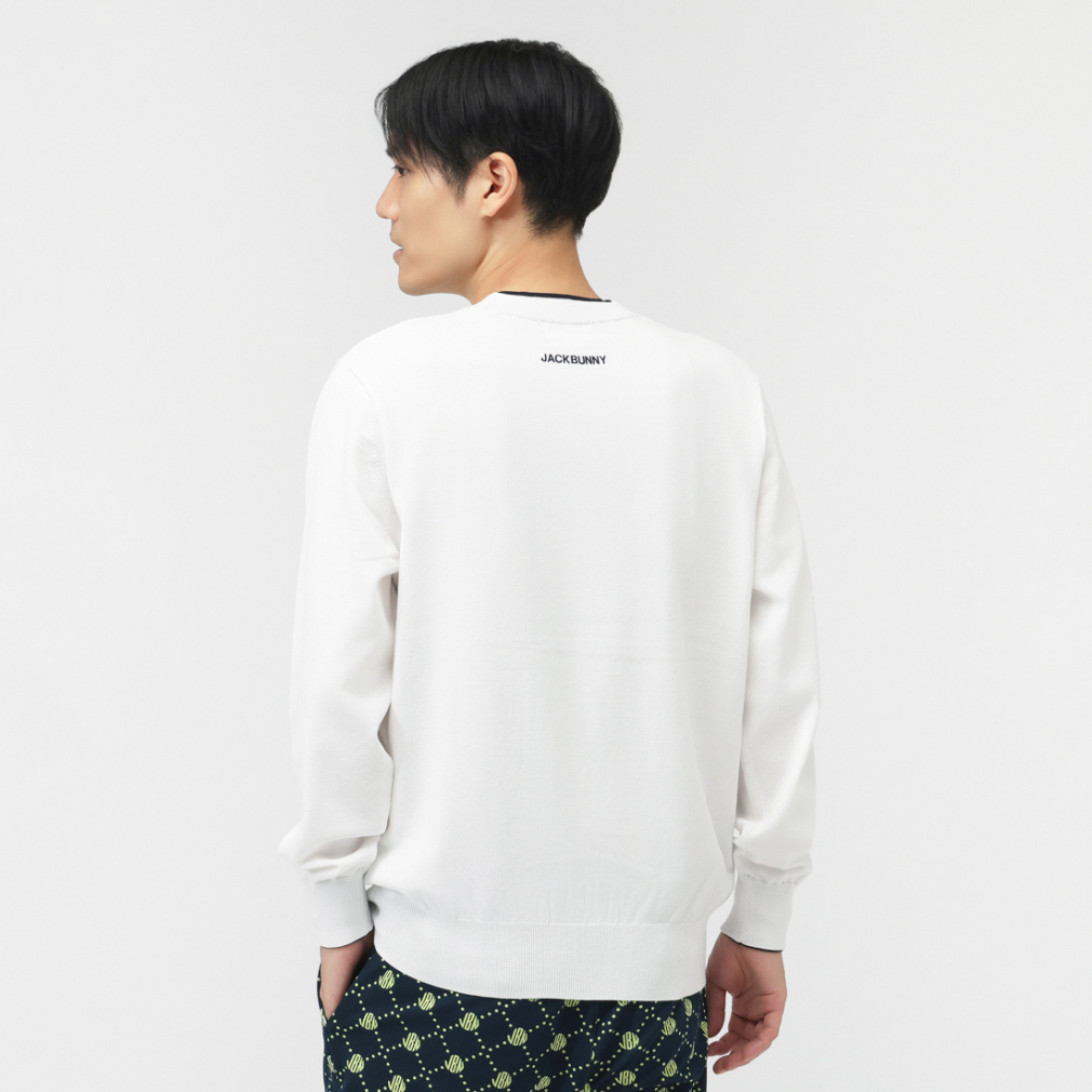 ジャック バニー ゴルフウェア 長袖セーター 秋 冬 16G クルーネック