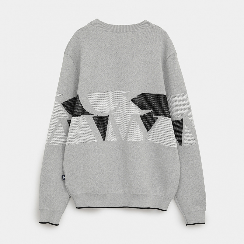 キャロウェイ ゴルフウェア 長袖セーター 秋 冬 ロゴジャカードクルー