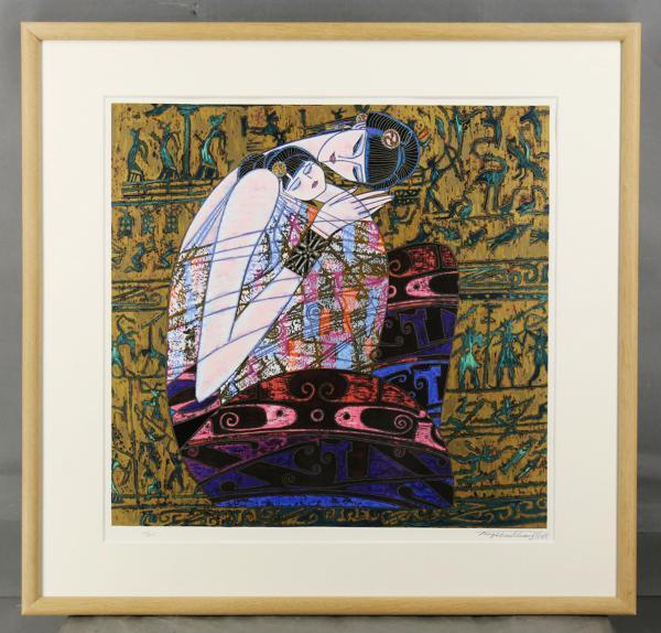 大型作品丁紹光 ティンシャオカン Motherhood(母性) シルクスクリーン