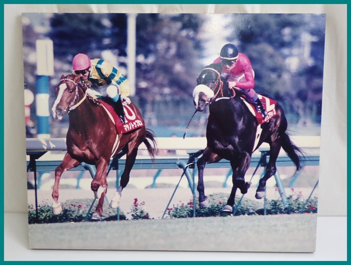 ☆1996年 阪神大賞典 競馬 写真パネル マヤノトップガンvs