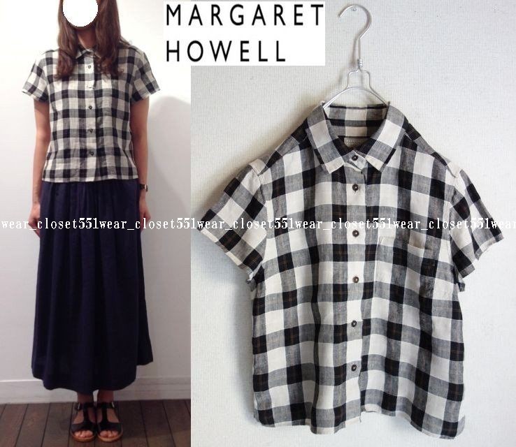 2016 美品マーガレットハウエル☆アイリッシュリネン タータンチェック