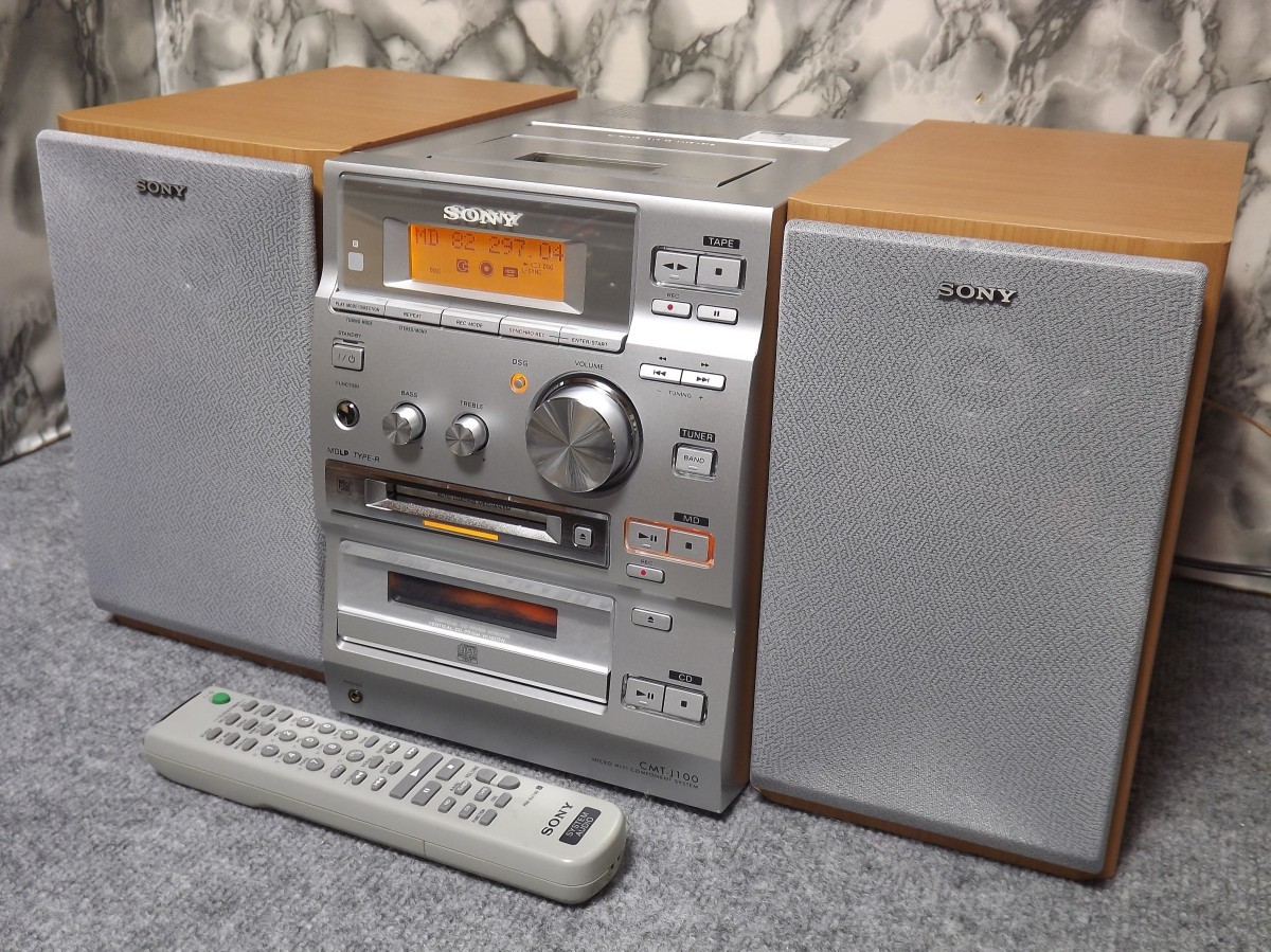 SONY CMT-J100 動作品 リモコン付き ソニー pepz MDLP HCD-CP500MD/SS
