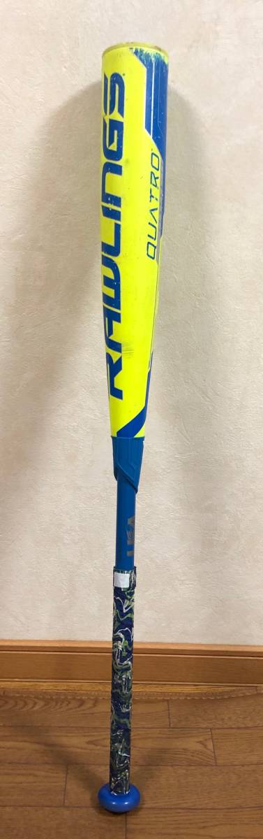 Rawlings Quatro 硬式バット イエロー/ブルー 32in22oz. リトルリーグ