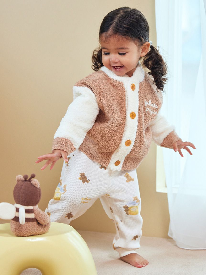 BABY】はちみつベア柄ロングパンツ(ロングパンツ)｜ルームウェア
