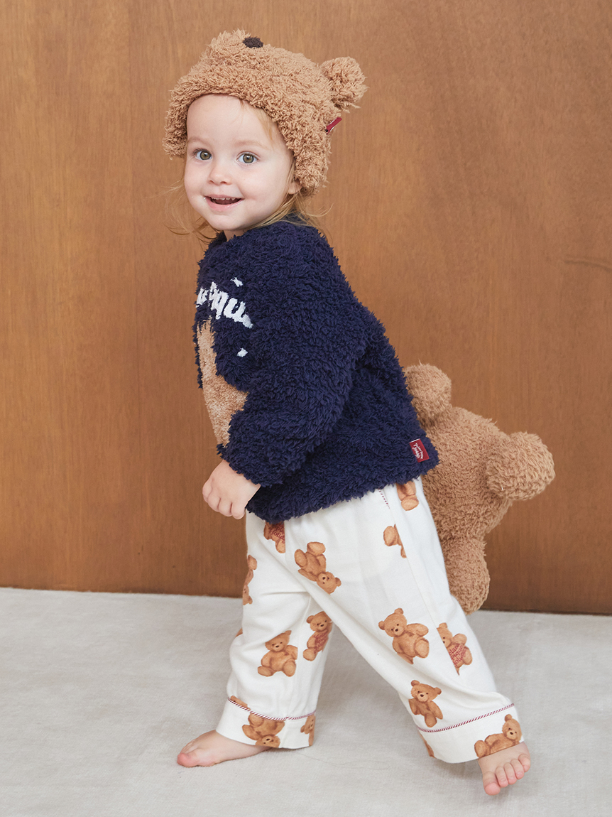 HOLIDAY】【BABY】ベア柄ネルロングパンツ(ロングパンツ)｜ルーム