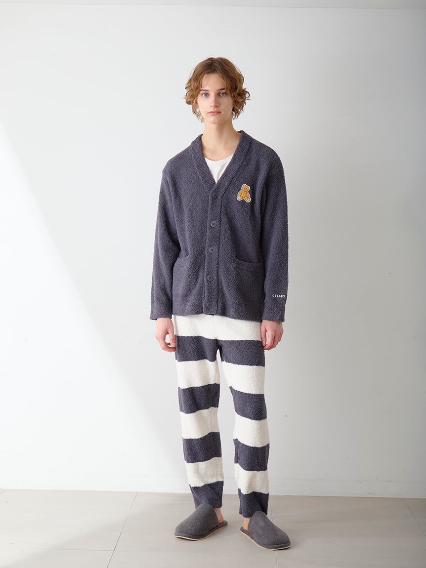 ONLINE限定】【HOMME】ベビモコベアワンポイントカーディガン