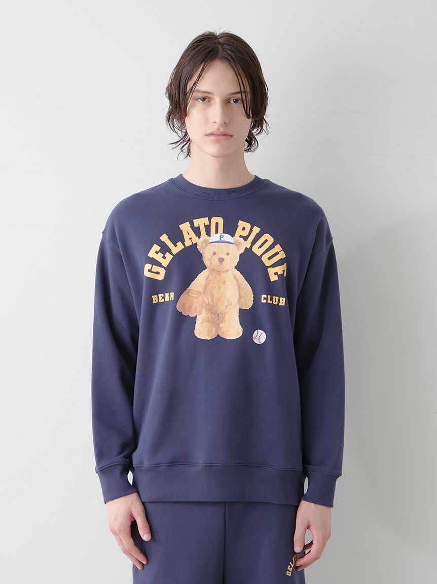 HOMME】スポーティーベア裏毛プルオーバー(カットソー・Tシャツ