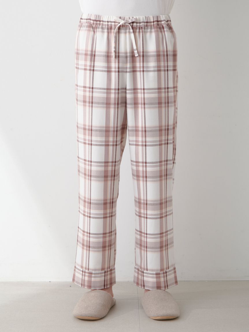 HOMME】トレンドチェック柄ロングパンツ(ロングパンツ)｜ルームウェア