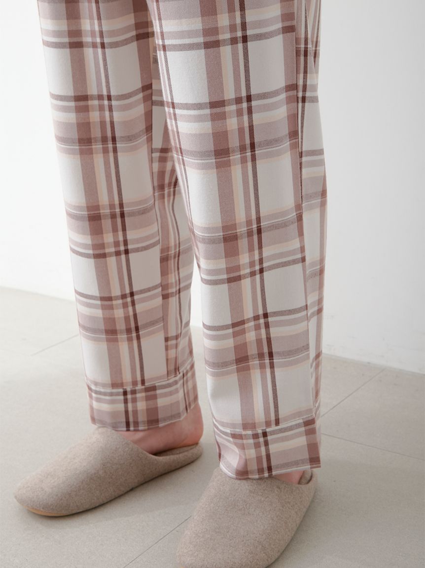 HOMME】トレンドチェック柄ロングパンツ(ロングパンツ)｜ルームウェア