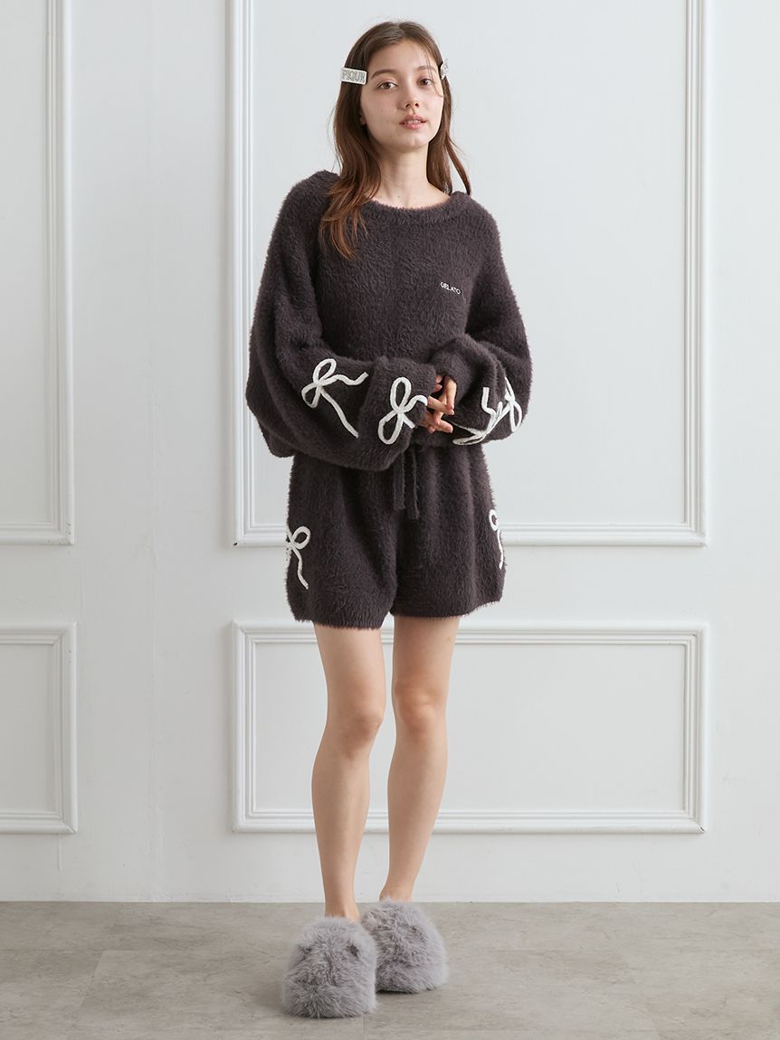 リボンフェザーロンパース(ワンピース)｜ルームウェア・パジャマ通販の