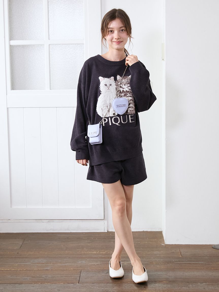 ツインキャットショートパンツ(ショートパンツ)｜ルームウェア