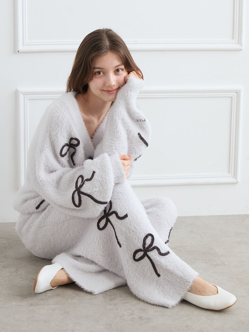 リボンフェザーカーディガン(カーディガン・ガウン)｜ルームウェア