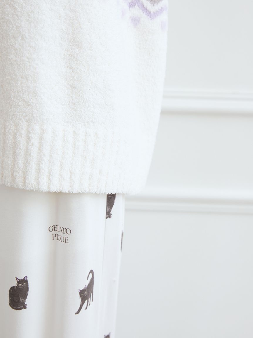 CATジャガードプルオーバー(ニットプルオーバー)｜ルームウェア