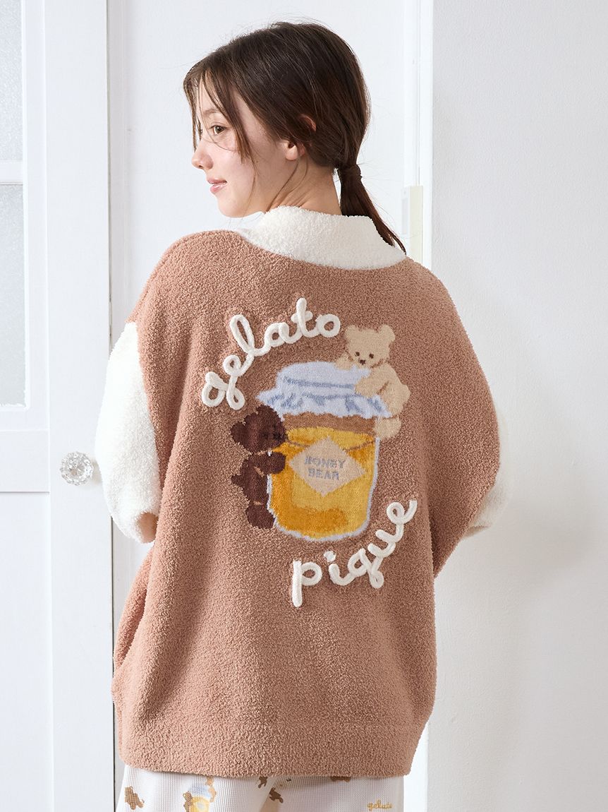 ベビモコはちみつベアピケジャン(カーディガン・ガウン)｜ルームウェア