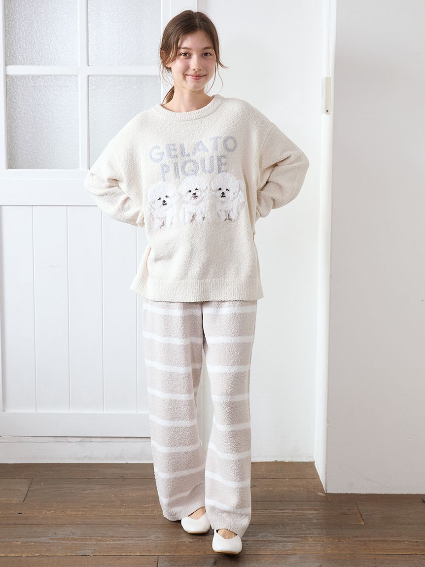 モチーフジャガードプルオーバー(ニットプルオーバー)｜ルームウェア