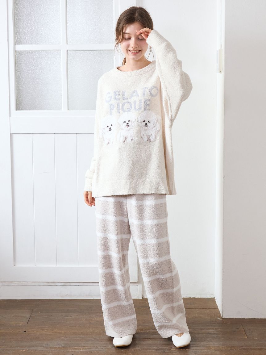 モチーフジャガードプルオーバー(ニットプルオーバー)｜ルームウェア