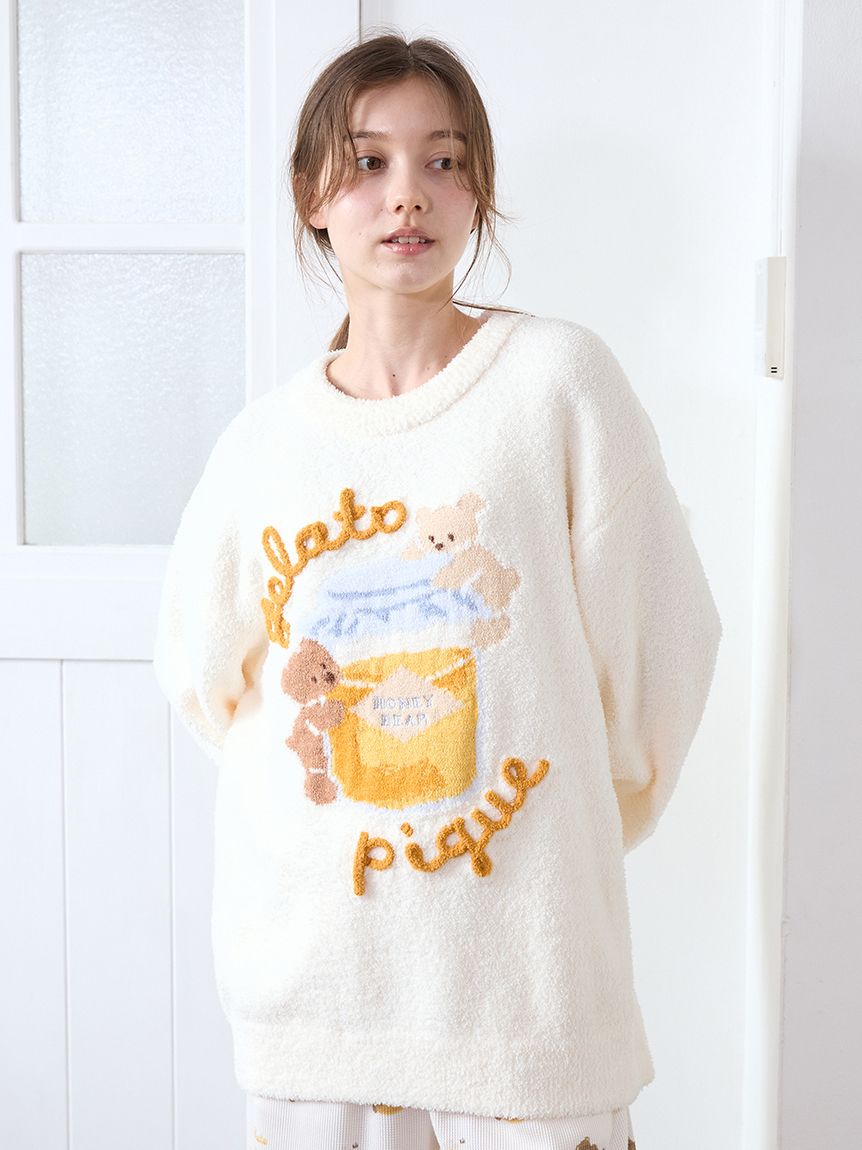 ベビモコはちみつベアジャガードプルオーバー(ニットプルオーバー