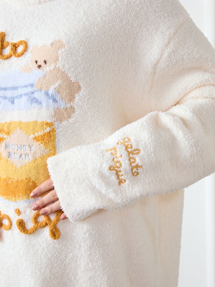 ベビモコはちみつベアジャガードプルオーバー(ニットプルオーバー