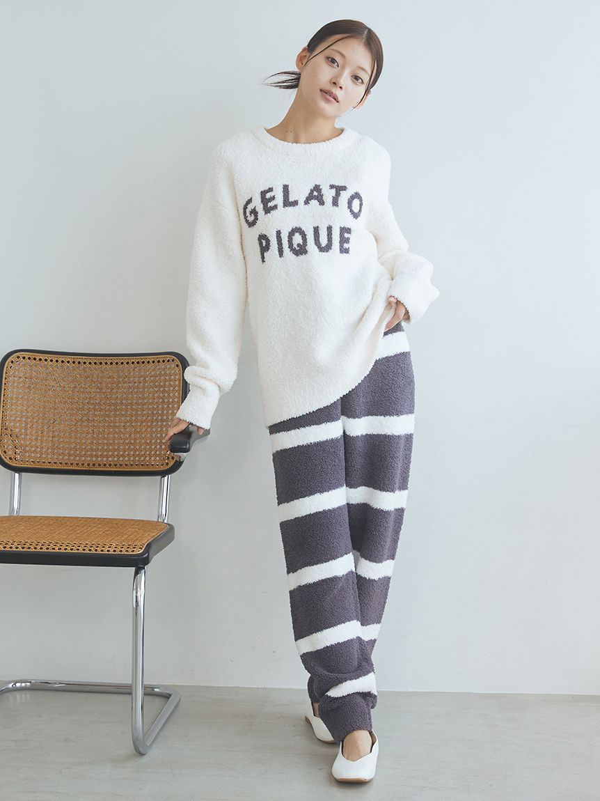 パウダーロゴジャガードプルオーバー＆ロングパンツセット(ロング