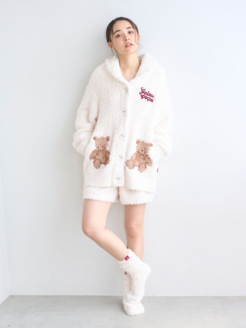 HOLIDAY】ジェラートスノーベアジャガードショールカーディガン