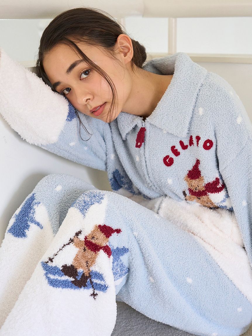 HOLIDAY】スキーベアジャガードカーディガン(カーディガン・ガウン