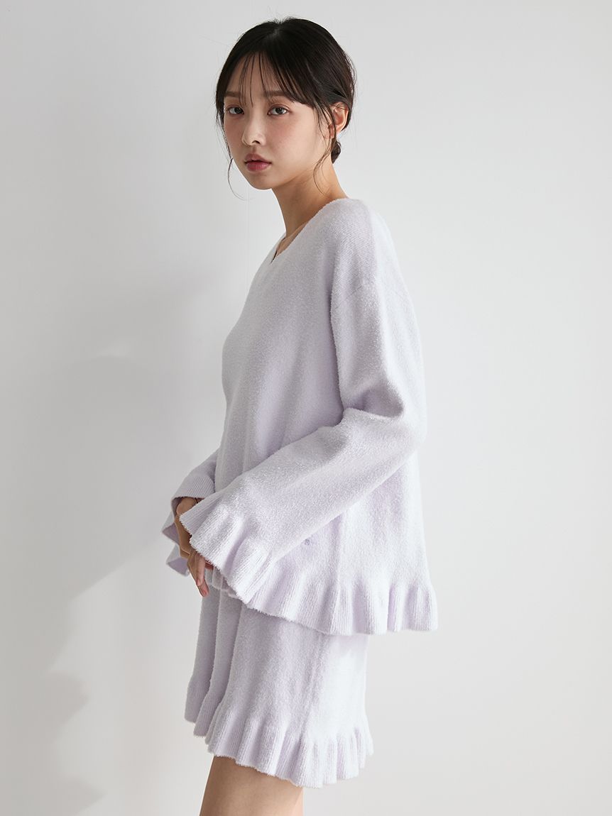 スムーズィーリブフリルプルオーバー(ニットプルオーバー)｜ルーム