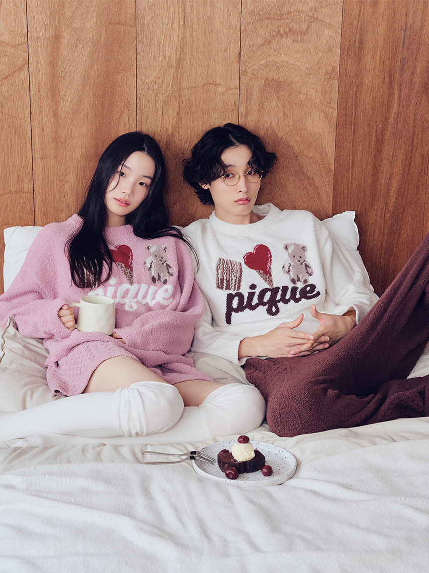 ワンポイントジャガードプルオーバー(ニットプルオーバー)｜ルーム