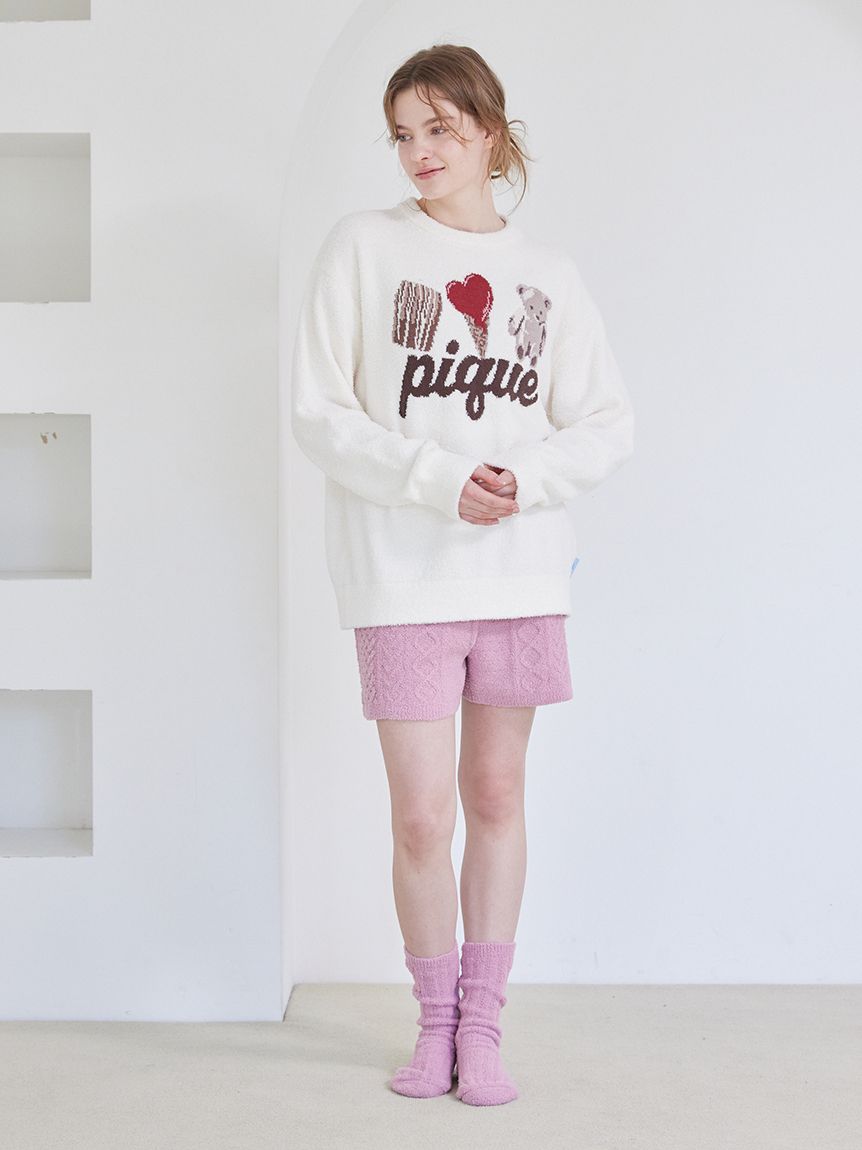 ワンポイントジャガードプルオーバー(ニットプルオーバー)｜ルーム