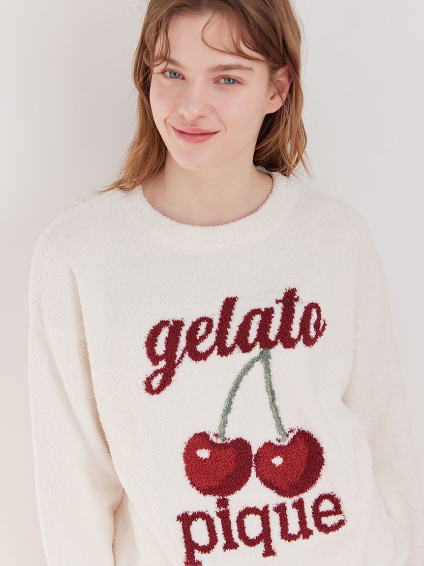 ONLINE限定カラーあり】ベビモコチェリージャガードプルオーバー