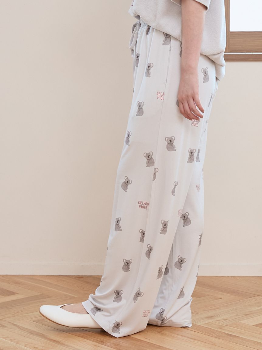 接触冷感】コアラ柄ロングパンツ(ロングパンツ)｜ルームウェア