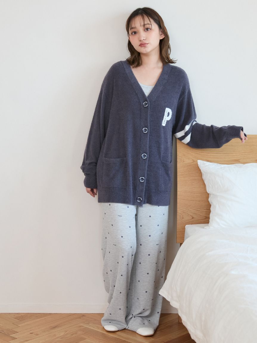 星柄ワッフルロングパンツ(ロングパンツ)｜ルームウェア・パジャマ通販