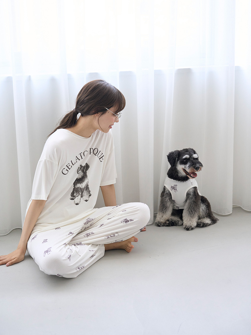 オフィシャルサイト・MASHSTORE・一部店舗限定】シュナウザー柄ロング