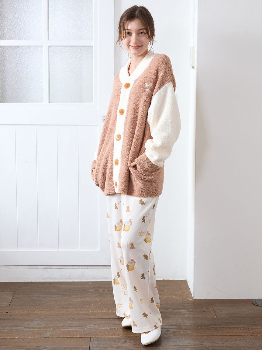 はちみつベア柄ロングパンツ(ロングパンツ)｜ルームウェア・パジャマ