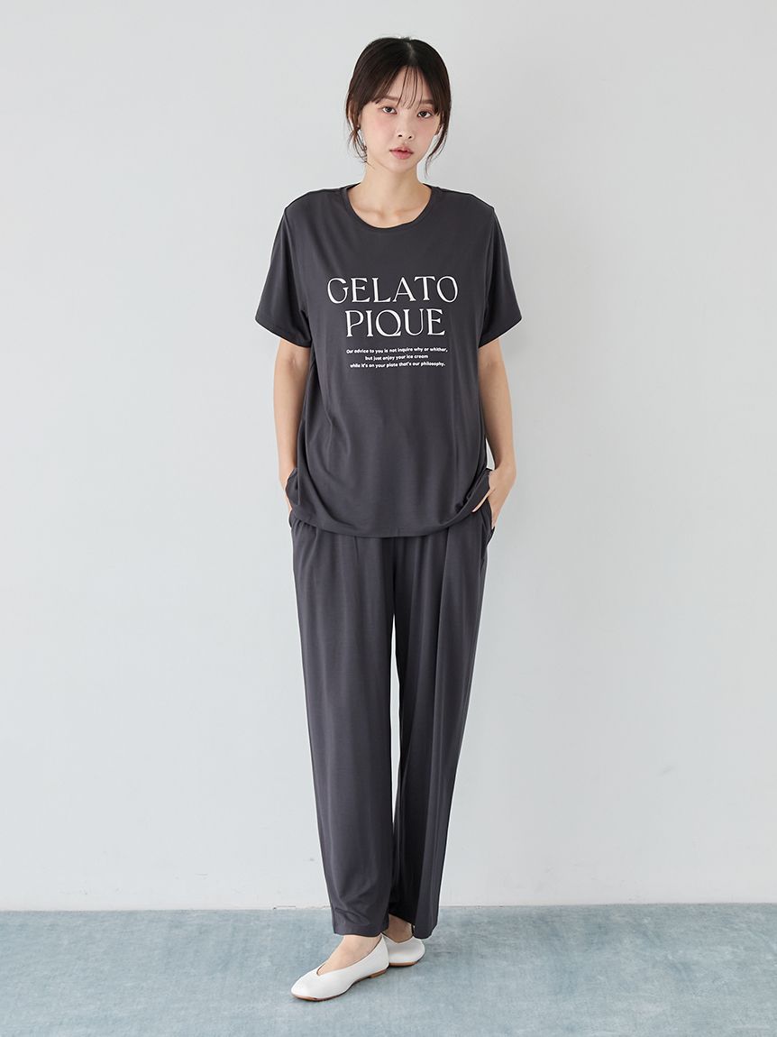 レーヨンロゴロングパンツ(ロングパンツ)｜ルームウェア・パジャマ通販