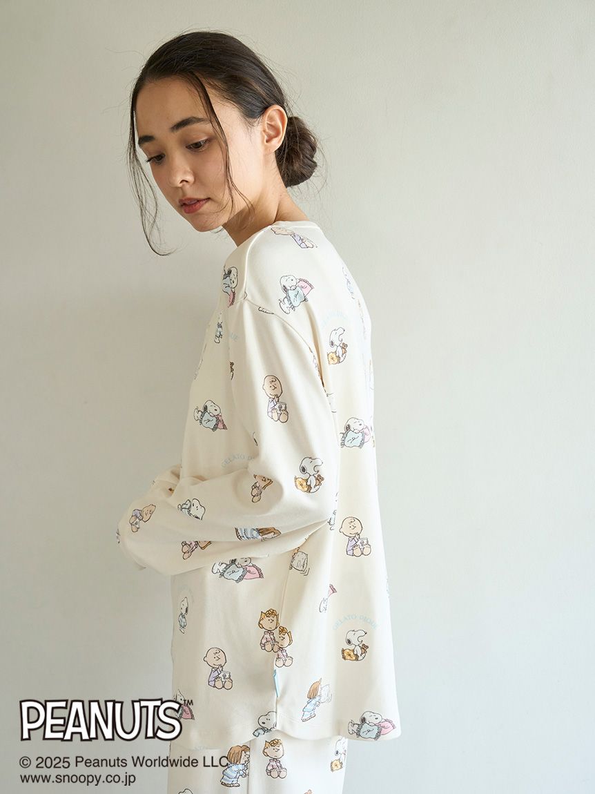 PEANUTS】オリジナルアート 総柄プルオーバー(カットソー・Tシャツ