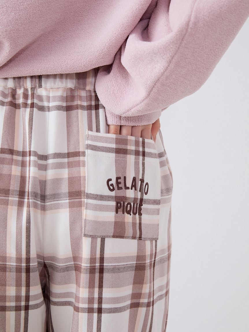 トレンドチェック柄ロングパンツ(ロングパンツ)｜ルームウェア