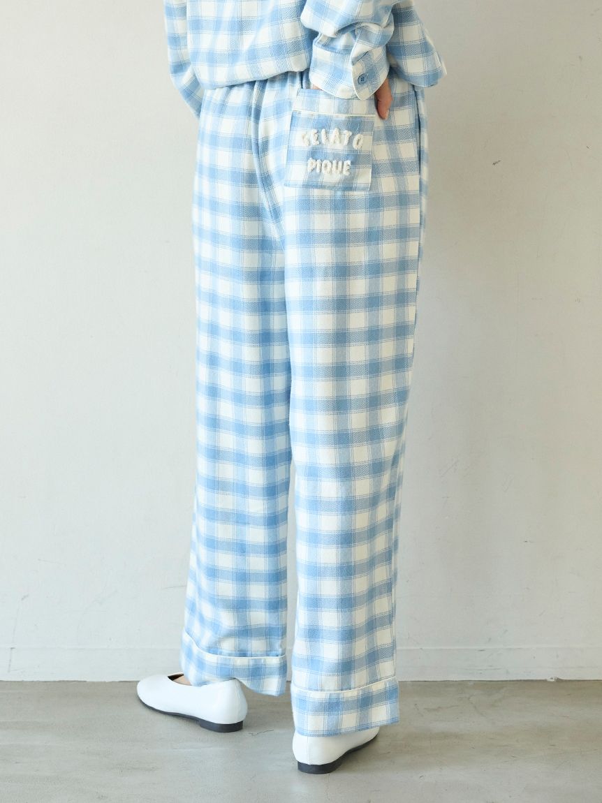 プレッピーネルチェックロングパンツ(ロングパンツ)｜ルームウェア