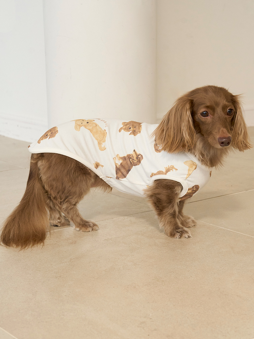 CAT&DOG】ダックスフンド柄カットソープルオーバー(ウェア)｜ルーム