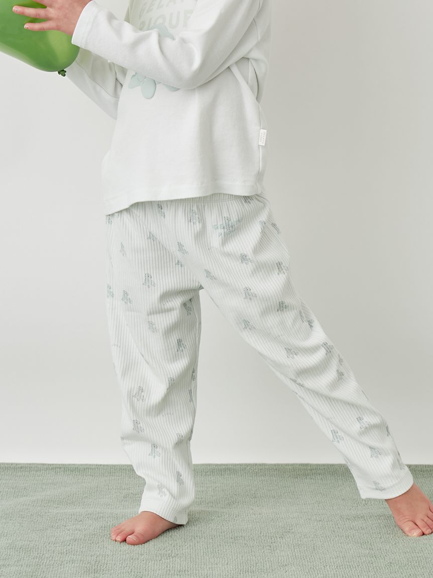 KIDS】ぬいぐるみ柄ロングパンツ(カットソー＆Tシャツ)｜ルームウェア