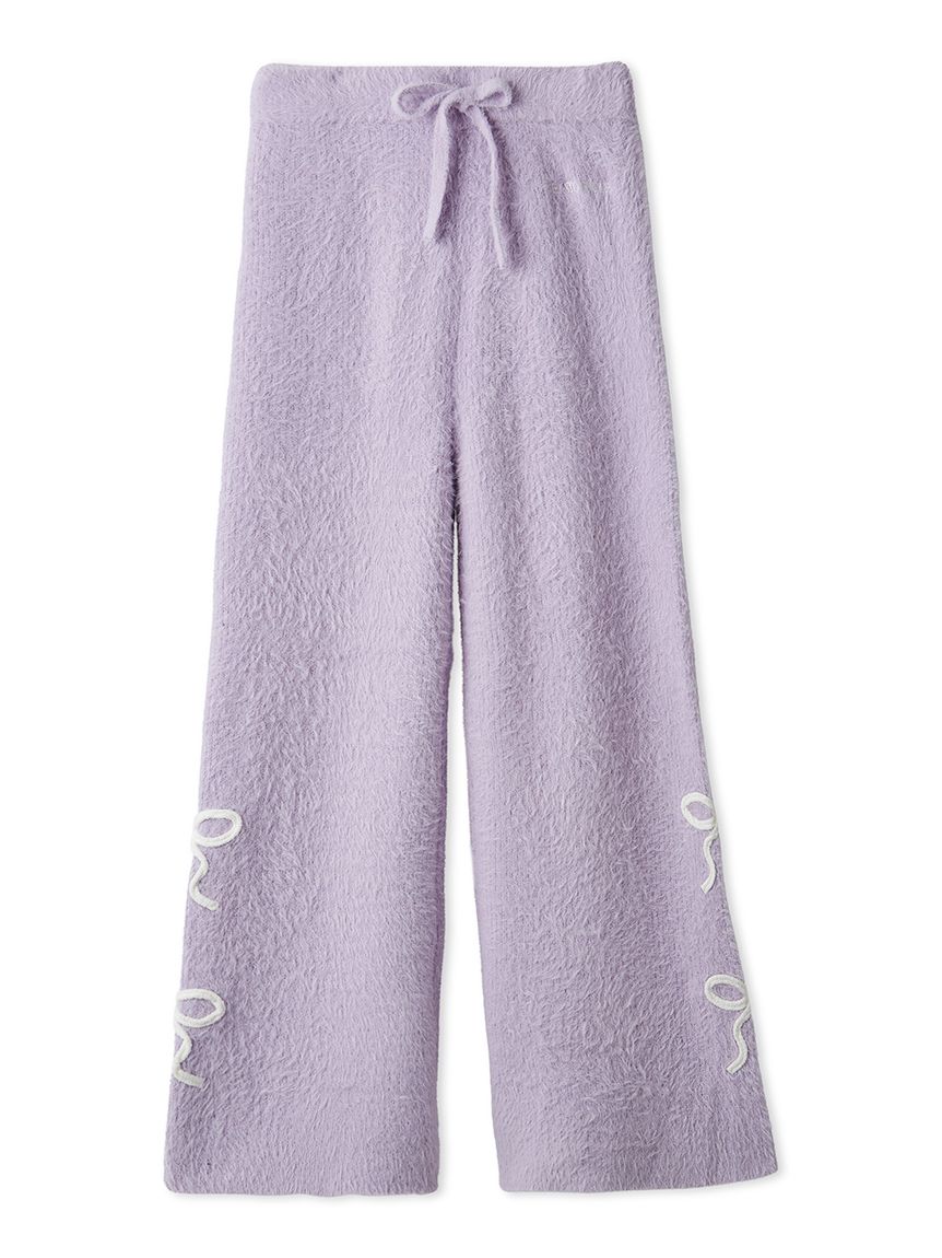 リボンフェザーロングパンツ(ロングパンツ)｜ルームウェア・パジャマ