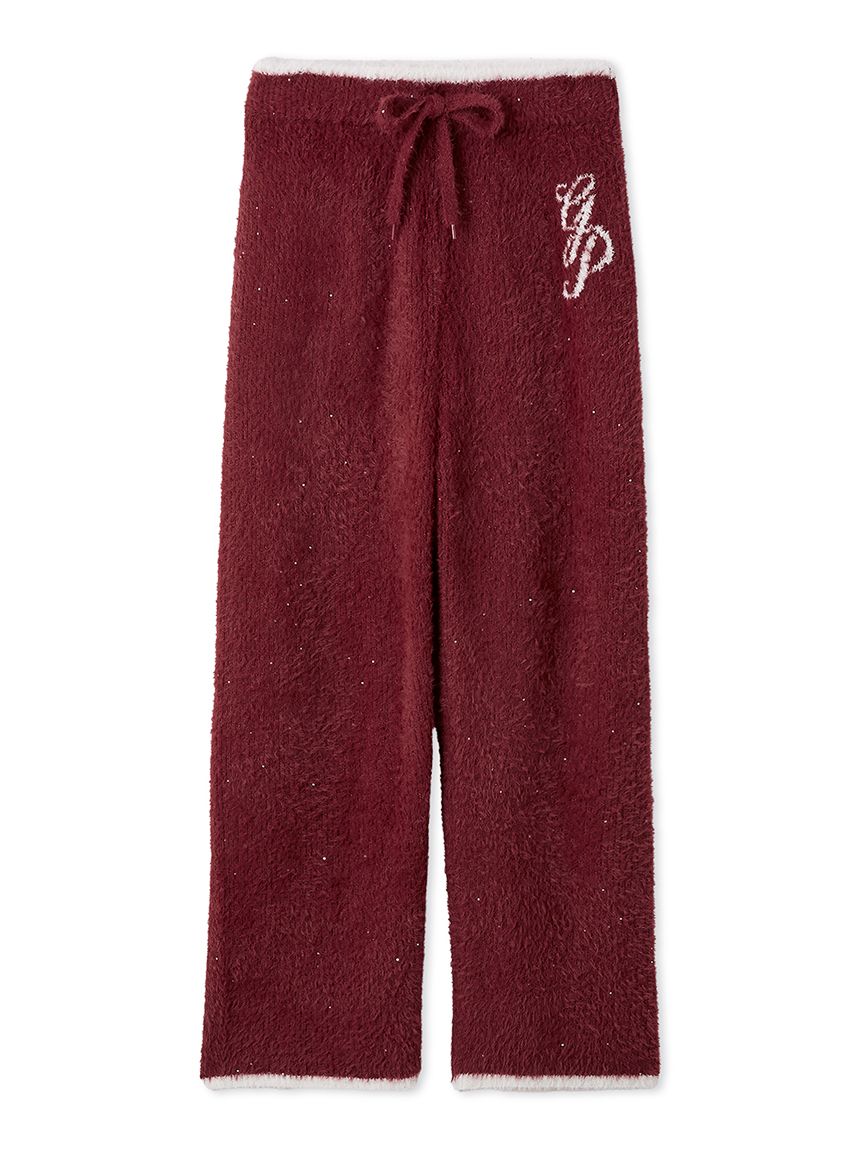 ラメフェザーロングパンツ(ロングパンツ)｜ルームウェア・パジャマ通販