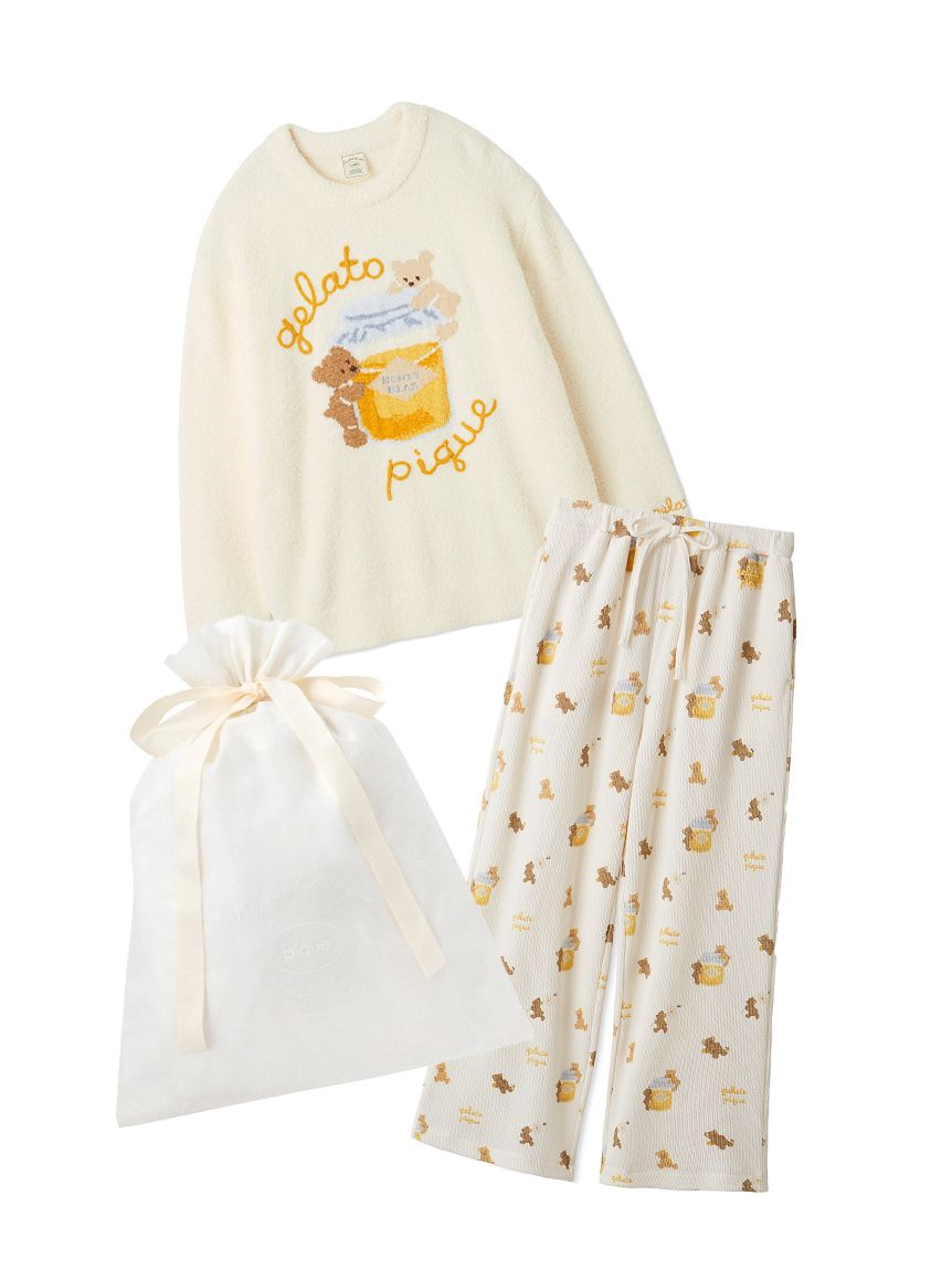 ラッピング済み】ベビモコはちみつベアジャガードプルオーバー&ロング