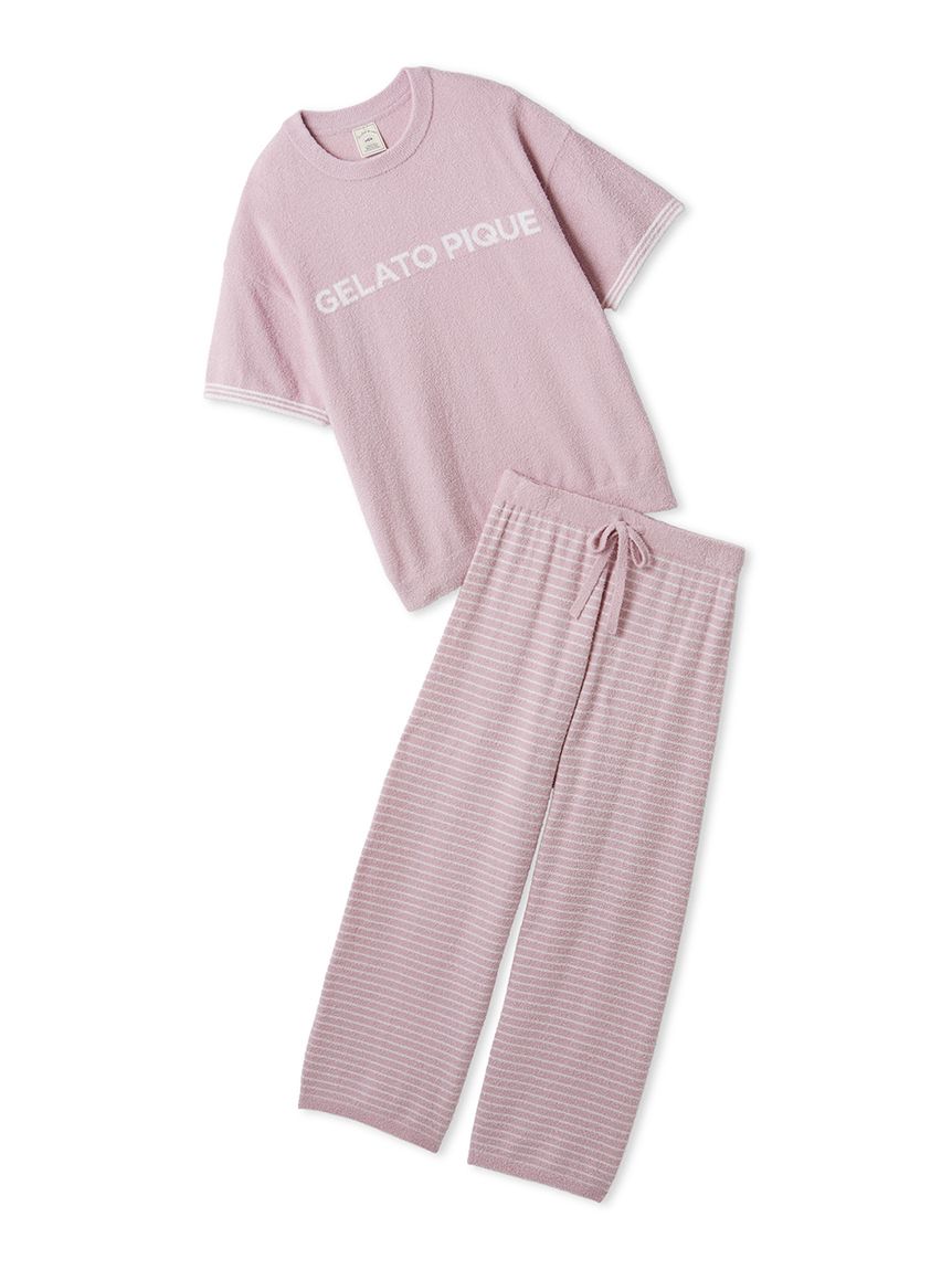 スムーズィーロゴジャガードプルオーバー&ロングパンツセット(ニット