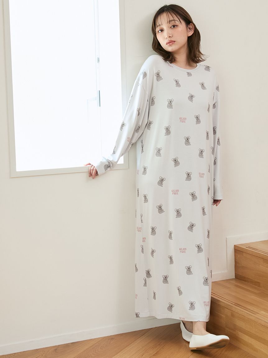 接触冷感】コアラ柄ワンピース(ワンピース)｜ルームウェア・パジャマ