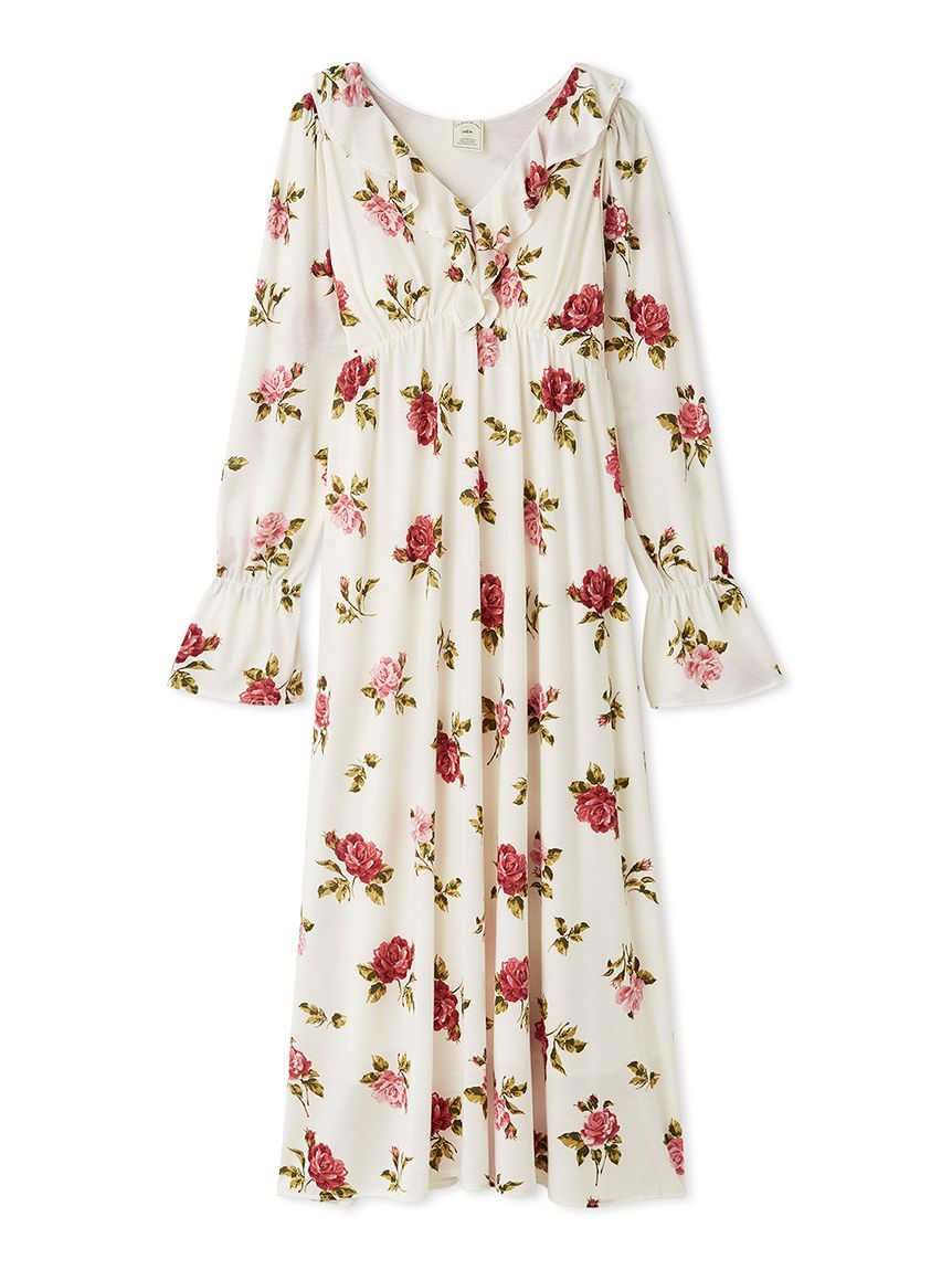 ヴィンテージローズ柄ワンピース(ワンピース)｜ルームウェア・パジャマ