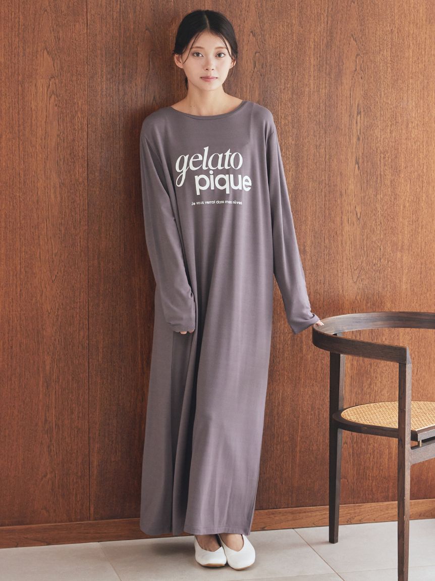 レーヨンロゴワンピース(ワンピース)｜ルームウェア・パジャマ通販の