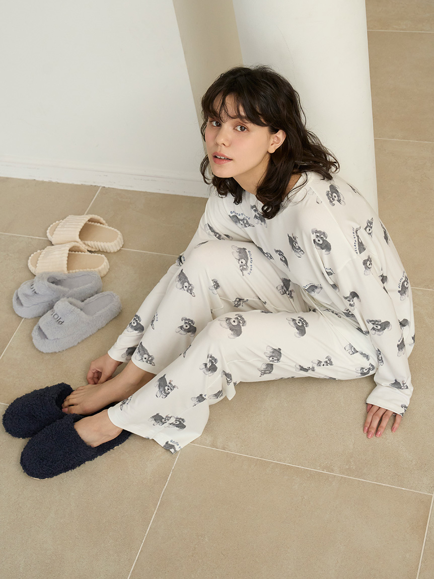 ONLINE限定】DOG柄ロングパンツ(ロングパンツ)｜ルームウェア