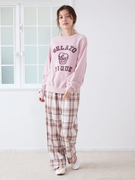 トレンドチェック柄ロングパンツ(ロングパンツ)｜ルームウェア